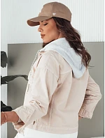 Kurtka jeansowa damska ASFA jasnobeżowa FashionStreet TY4328 Kurtka jeansowa damska ASFA jasnobeżowa FashionStreet TY4328