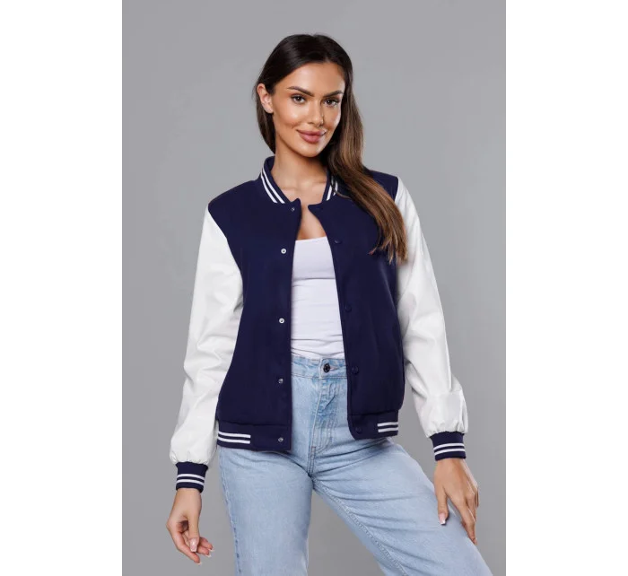 Tmavě modrá dámská baseballová bunda (16M9069-215)