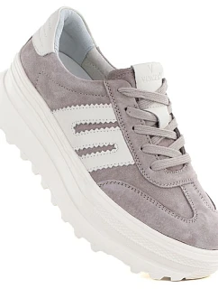 Dámské kožené boty na platformě béžové Vinceza model 22081635 dámské - Hikvision