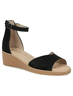 Dámské kožené sandály na platformě černé Filippo model 22150253