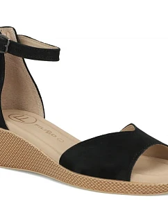 Dámské kožené sandály na platformě černé Filippo model 22150253