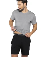 Italská móda Dallas krepový kraťas barva:melange-black