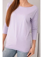 Dámská halenka s výstřihem do lodičky světle fialová