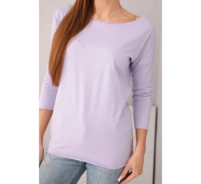 Dámská halenka s výstřihem do lodičky světle fialová