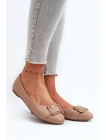 Baleríny S Páskem A Ozdobou Eko Kůže Tmavě Béžové model 21657023 - Boto