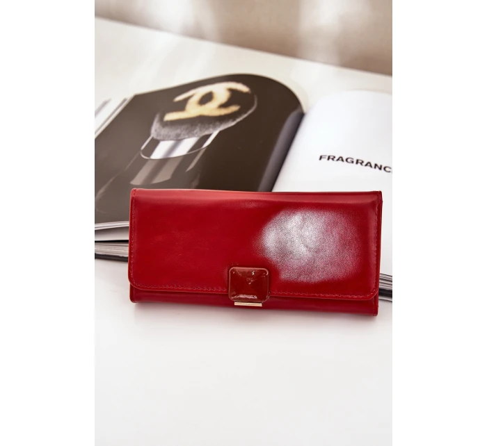 Eko Kožená Hladká Dámská Peněženka Červená Erolia Eko Kožená Hladká Dámská Peněženka Červená Erolia