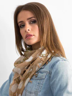 Šátek AT CH ENEC model 14817642 béžový - FPrice