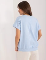 Bluzka RV BZ model 19768862 jasny niebieski - FPrice Bluzka RV BZ model 19768862 jasny niebieski - FPrice