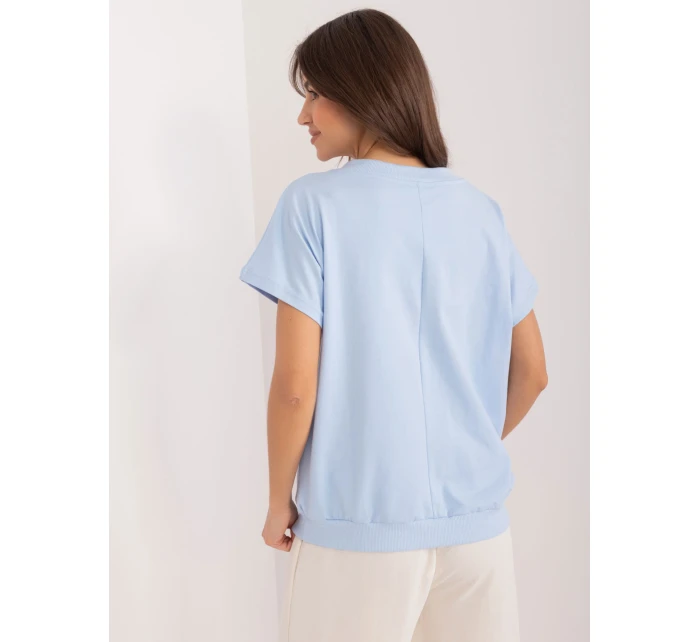 Bluzka RV BZ model 19768862 jasny niebieski - FPrice Bluzka RV BZ model 19768862 jasny niebieski - FPrice