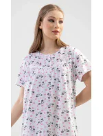 Dámská noční košile s krátkým rukávem model 17613368 - Vienetta Dámská noční košile s krátkým rukávem model 17613368 - Vienetta