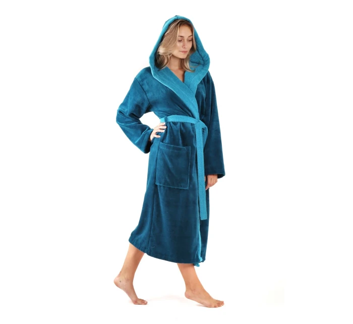 Dámský župan Tampa duo s kapucí 3959 petrolejová - Vestis