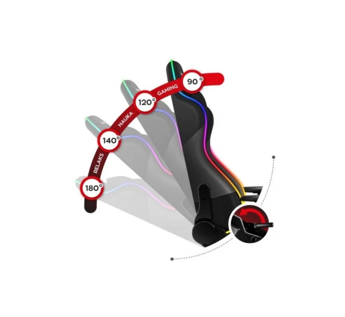 Herní židle Force model 21325984 Black RGB - Huzaro