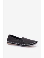 Kožené Baleríny model 21693631 Černé - Maciejka