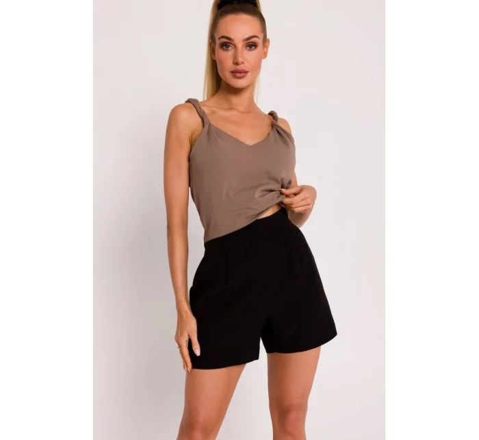 model 19660579 Šortky se záhyby černé - Moe model 19660579 Šortky se záhyby černé - Moe