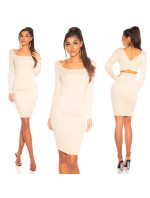 Sexy Knit Dress with Twist Back Cut-Out
