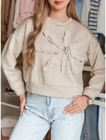 Dámská oversize halenka s květinou light beige Dstreet model 21986564 - FashionStreet