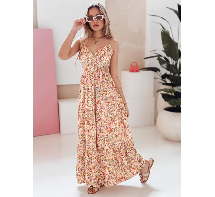 FLORALUSH květinové červenofialové maxi šaty FashionStreet EY2637
