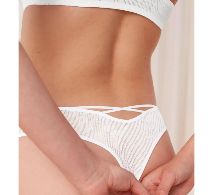 Dámské kalhotky Harmony Spotlight High Leg Brazilian - WHITE - bílé 0003 - TRIUMPH