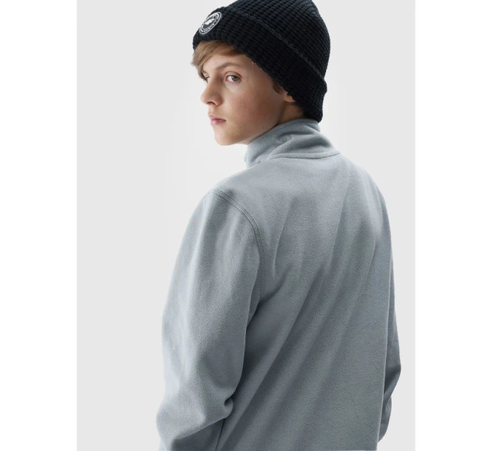 Chlapecký běžný fleece se stojáčkem - šedý 4F Junior Chlapecký běžný fleece se stojáčkem - šedý 4F Junior