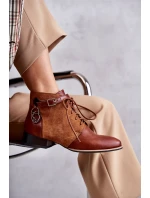 Dámské kožené kozačky Maciejka 5743A-29 Hněde