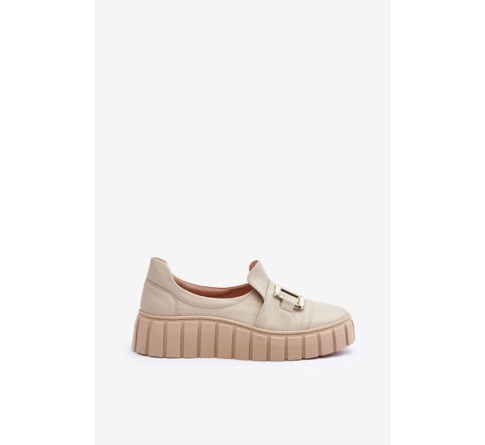 Dámské kožené polobotky na platformě Lewski model 21636641 - Boto