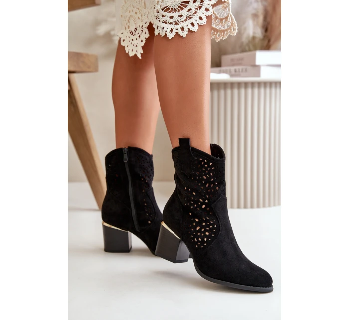 kotníčkové boty na podpatku z se na zip černé model 21667313 - Boto kotníčkové boty na podpatku z se na zip černé model 21667313 - Boto