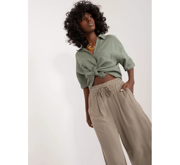 Kalhoty D73761M62237E khaki