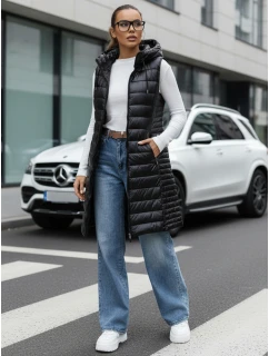 Dámská prošívaná vesta s kapucí černá FashionStreet TY5255