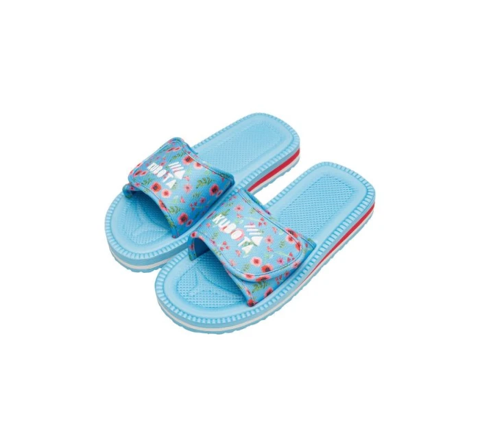 Klapky na suchý zip Kubota vícebarevné květinové modré K25SS-100-001-14-1