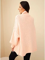 Dámský oversize svetr s přídavkem vlny s rolákem a širokými rukávy model 22391392 - K-Fashion Dámský oversize svetr s přídavkem vlny s rolákem a širokými rukávy model 22391392 - K-Fashion
