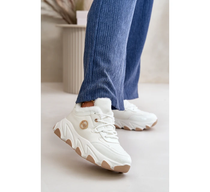 Dámské Sportovní Boty Na Šněrování Zateplené Na Platformě Bílé Verioras Dámské Sportovní Boty Na Šněrování Zateplené Na Platformě Bílé Verioras