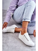 Dámské tenisky Kožené Big Star model 21251091 Bílé - Big Star Shoes Dámské tenisky Kožené Big Star model 21251091 Bílé - Big Star Shoes