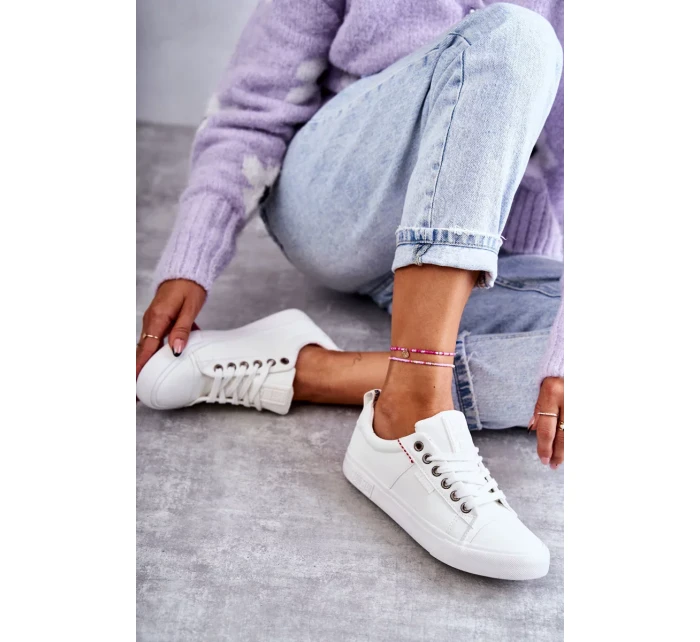 Dámské tenisky Kožené Big Star model 21251091 Bílé - Big Star Shoes Dámské tenisky Kožené Big Star model 21251091 Bílé - Big Star Shoes