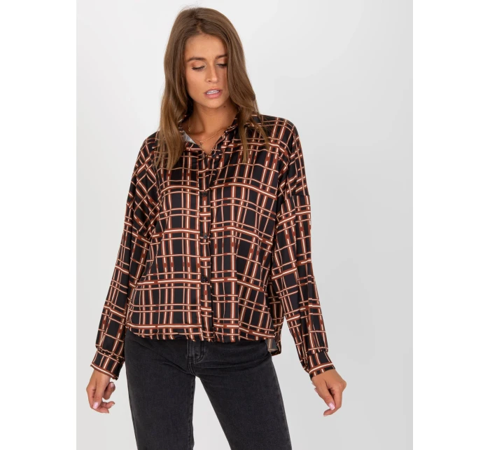 Dámská košile model 21951719 černá a béžová - FPrice