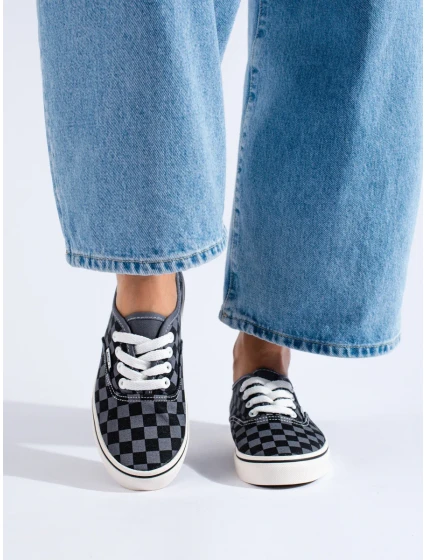 Pohodlné šedo-stříbrné tenisky dámské bez podpatku Pohodlné šedo-stříbrné tenisky dámské bez podpatku