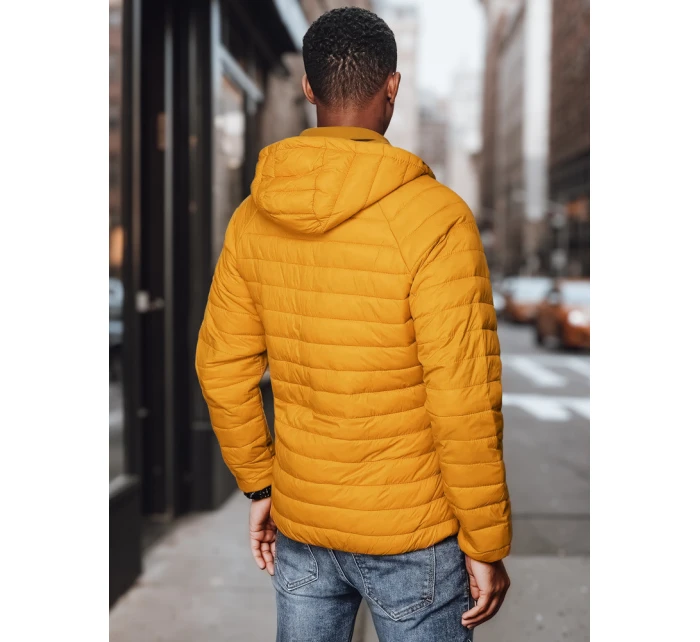 Pánská přechodná prošívaná žlutá bunda FashionStreet TX4407