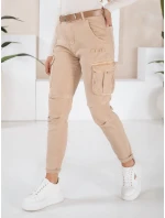 Dámské kalhoty CARGOIF light beige FashionStreet UY2712