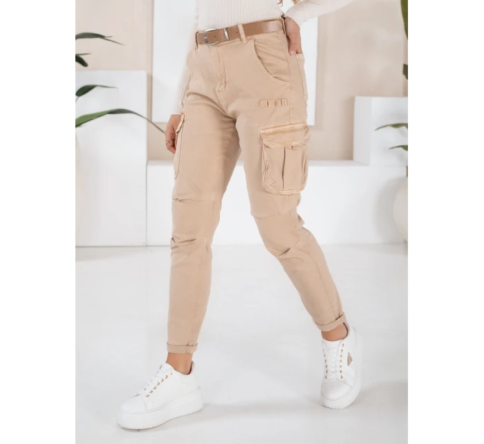 Dámské kalhoty CARGOIF light beige FashionStreet UY2712