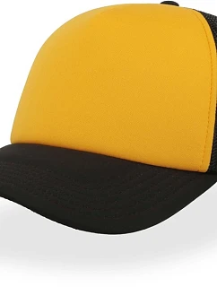 Rapper 5 panelová síťovaná kšiltovka model 22478737 yellow/black - Atlantis Headwear