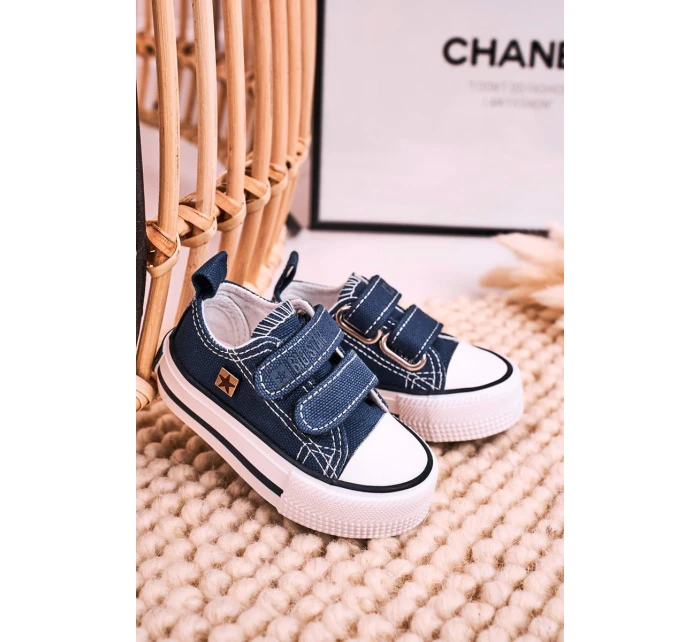 Dětské Tenisky Na Suchý Zip BIG STAR model 21545397 Tmavě Modré - Big Star Shoes Dětské Tenisky Na Suchý Zip BIG STAR model 21545397 Tmavě Modré - Big Star Shoes