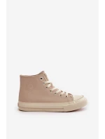Dámské Tenisky Z Eko Kůže Béžové Big Star OO274934 Dámské Tenisky Z Eko Kůže Béžové Big Star OO274934