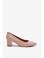 Lodičky na podpatku Sergio Leone PB413 Krémová Růžová