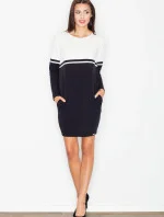 Dámské denní šaty M510 černobílé - Figl