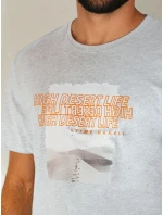 Pánské šedé tričko s potiskem Dstreet RX5488 Pánské šedé tričko s potiskem Dstreet RX5488