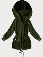 Bunda z alpaky s kapsami army (W010#)