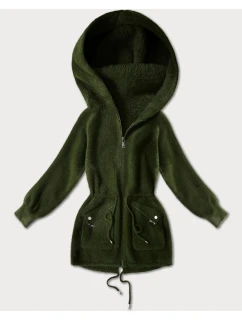 přes oblečení typu alpaka v army barvě s kapsami model 21482445 - MHM