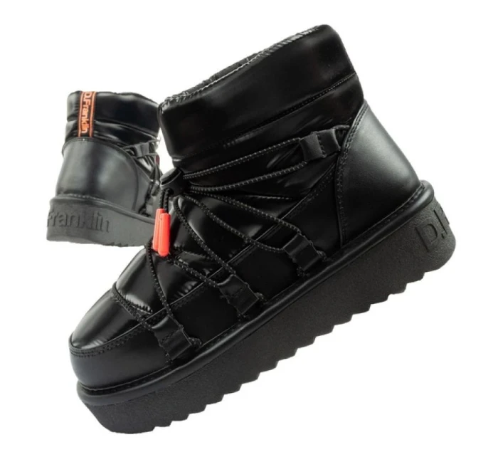 D.Franklin snow boots dámské zimní módní zateplené boty černé dámské