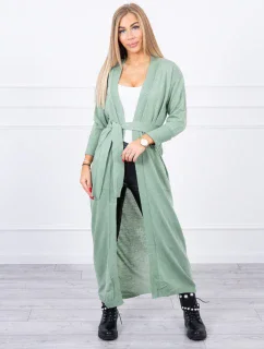 Svetr dlouhý svetr model 18748009 v pase tmavě mátový - K-Fashion