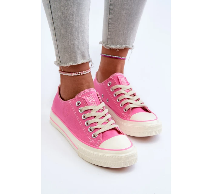 Nízké dámské tenisky Big Star model 21654830 Růžové - Big Star Shoes Nízké dámské tenisky Big Star model 21654830 Růžové - Big Star Shoes