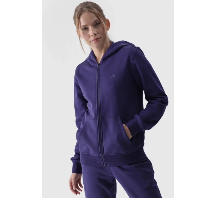 Dámská Mikina S Kapucí Rozepínací Bavlněná 4F Šedá 4FWMM00TSWSF1467-27M